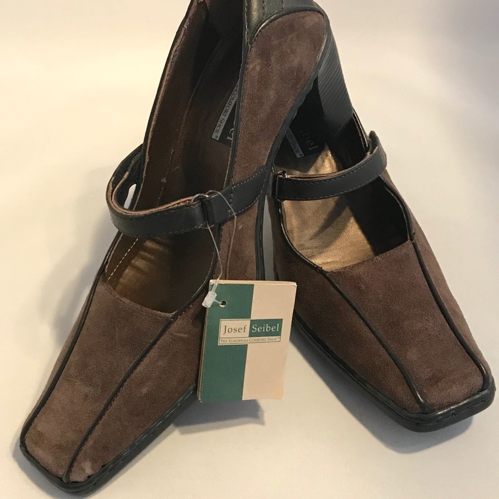 Josef Seibel Brown Suede Mary Jane 8.5 NWT